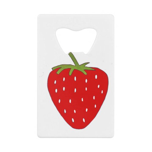 Fruity Strawberry Credit Card Bottle Opener