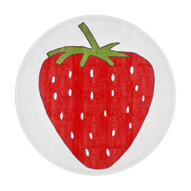 Fruity strawberry cutting board (Front)
