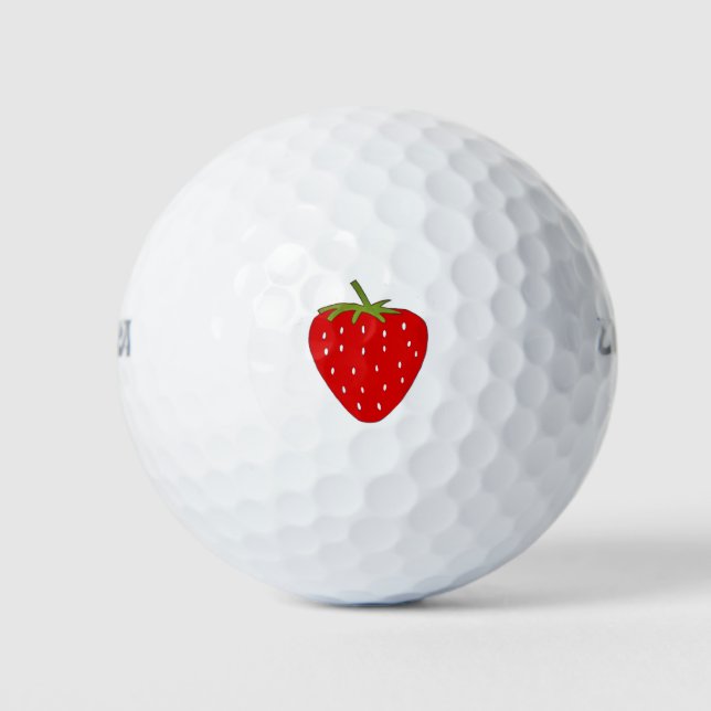 Fruity Strawberry Golf Balls (Front)