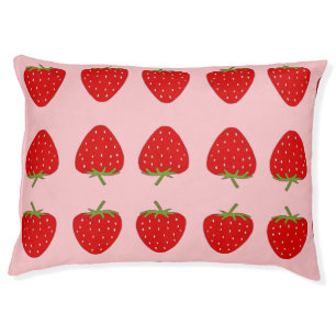Fruity strawberry pet bed