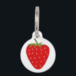 Fruity strawberry pet ID tag<br><div class="desc">Cute fruity strawberry artwork !</div>