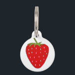 Fruity strawberry pet ID tag<br><div class="desc">Cute fruity strawberry artwork !</div>