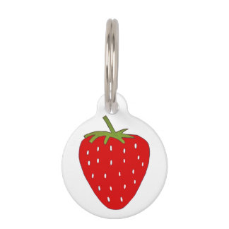 Fruity strawberry pet ID tag