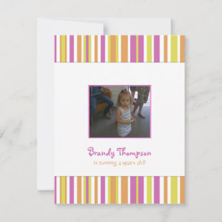 Fruity Stripes Birthday Party Invitation