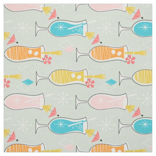 Fruity Tiki Beverages Fabric