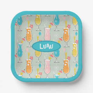 Fruity Tiki Beverages Paper Plates