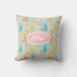 Fruity Tiki Beverages Throw Pillow