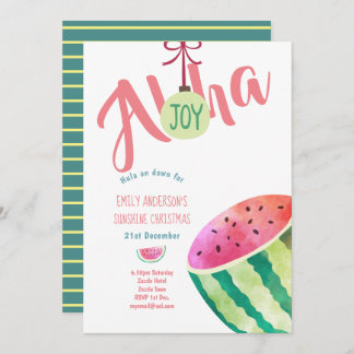 Fruity Tropical Christmas In Sun Invitations