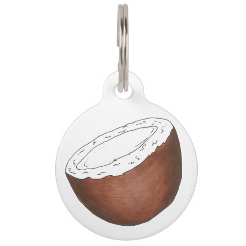 Fruity Tropical Island Beach Coconut Foodie Pet Tag