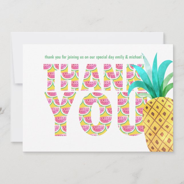 Fruity Tropical THANK YOU Watermelon Pineapple (Front)