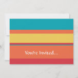 Fruity Tropical Tonal Stripes Invitation