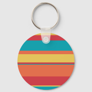 Fruity Tropical Tonal Stripes Keychain