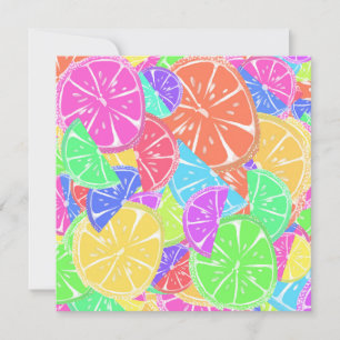 Fruity Tutti Colorful Fruit Slices Holiday Card