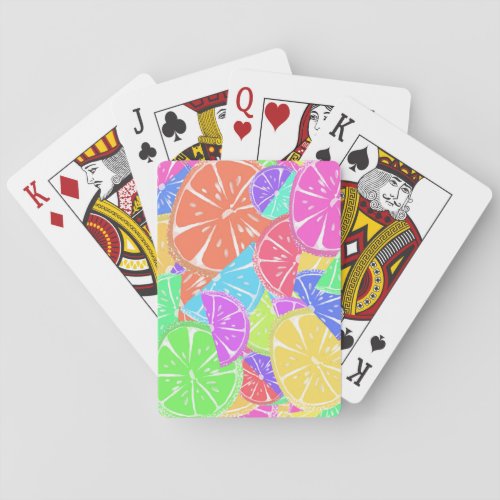 Fruity Tutti Colorful Fruit Slices Playing Cards