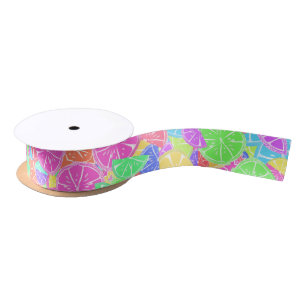 Fruity Tutti Colorful Fruit Slices Satin Ribbon