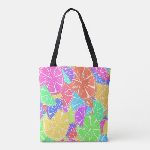 Fruity Tutti Colorful Fruit Slices Tote Bag