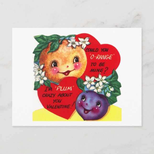 Fruity Valentine Holiday Postcard (Front)