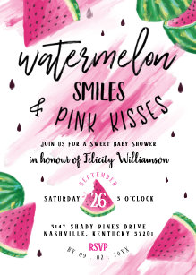 Watermelon Baby Shower Invitations Zazzle