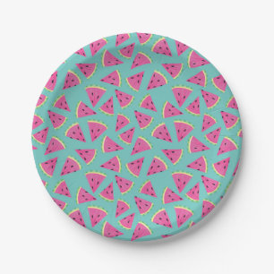 Fruity Watermelon Summer Party Paper Plates