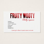 Fruity Wooty Totally Organic Fruit Desserts (Back)