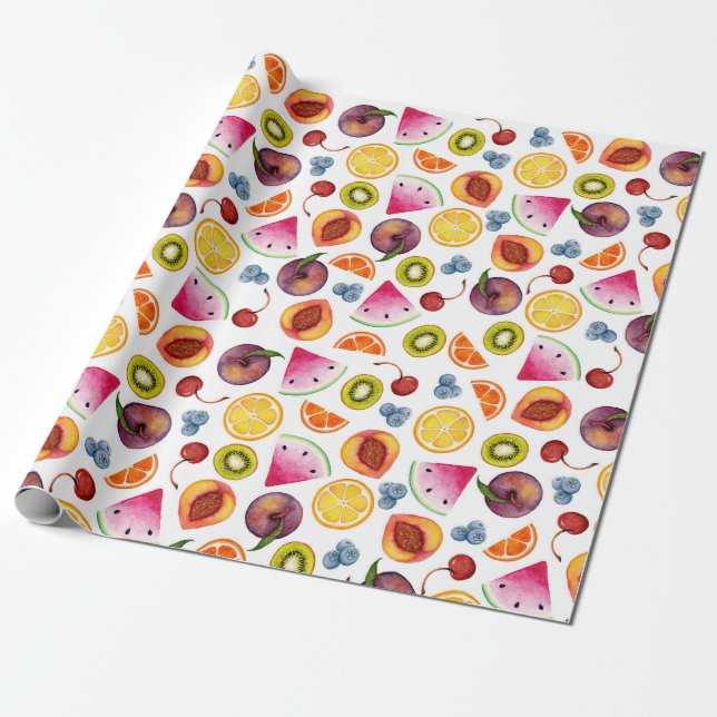 Fruity Wrapping Paper (Unrolled)