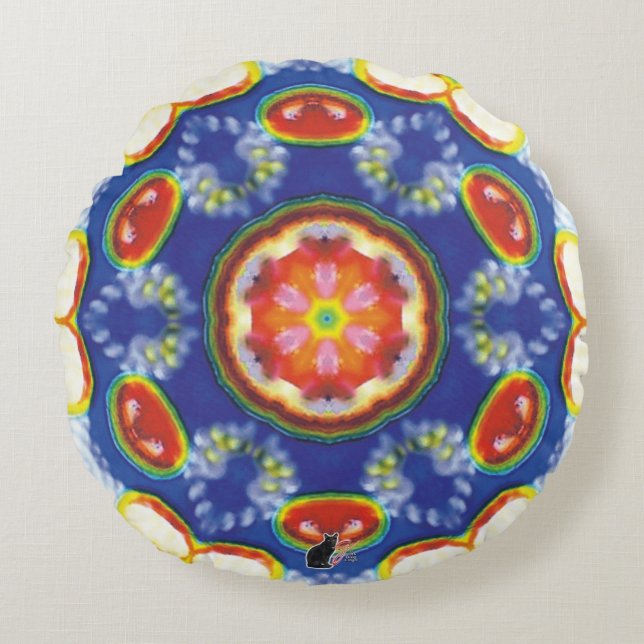 FruityTooty Kaleidoscope  Round Pillow (Front)