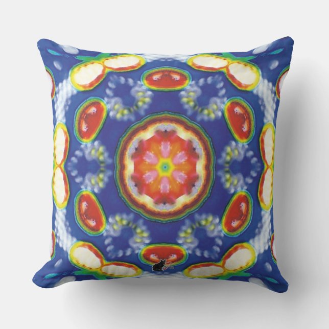 FruityTooty Kaleidoscope Throw Pillow (Front)