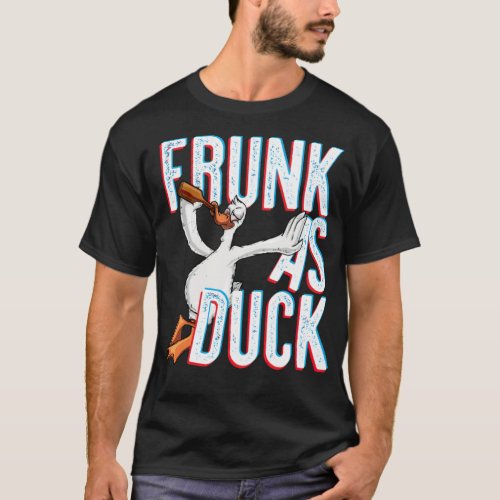 Frunk As Duck Funny Drinking Alcohol black labrado T_Shirt