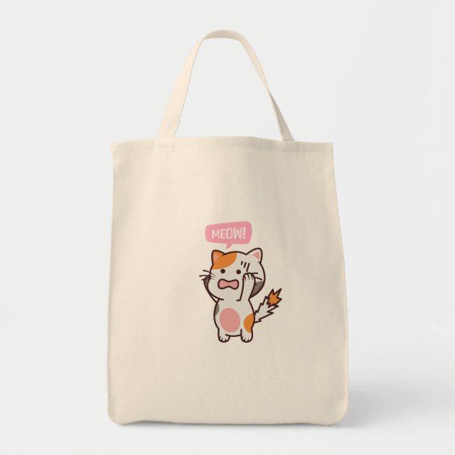 frustrated cute cat design | buy now  tote bag (Front)