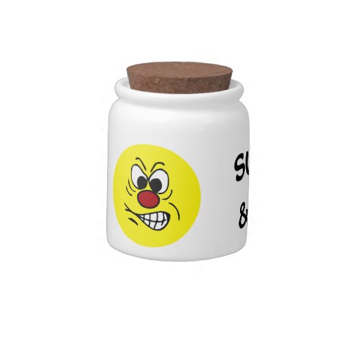 Frustrated Face Grumpey Candy Jar