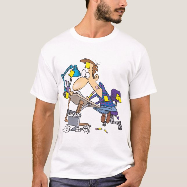Frustrated Illustrator Comic Artist Drawing T-Shirt (Front)