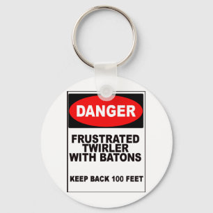 Frustrated Twirler Keychain