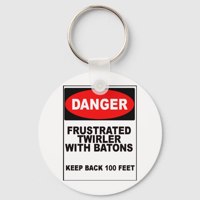 Frustrated Twirler Keychain (Front)