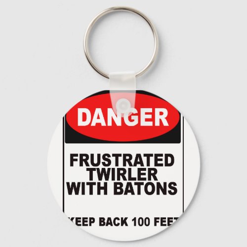 Frustrated Twirler Keychain