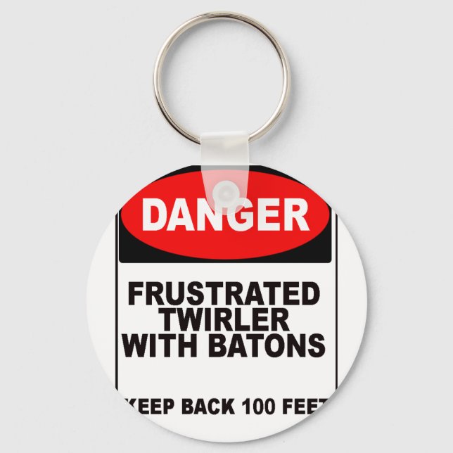Frustrated Twirler Keychain (Front)