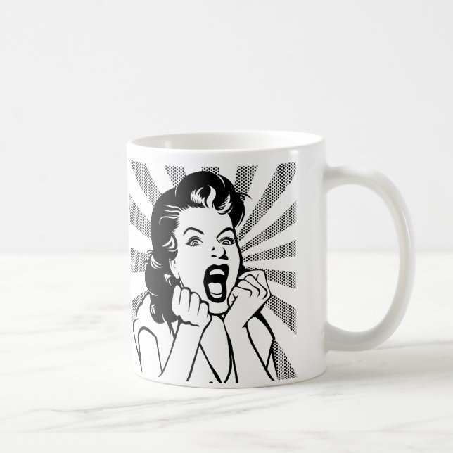 Frustrated Woman Scream Funny Mug (Right)