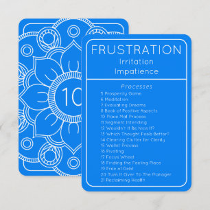 Frustration Blue Law of Attraction Processes Card