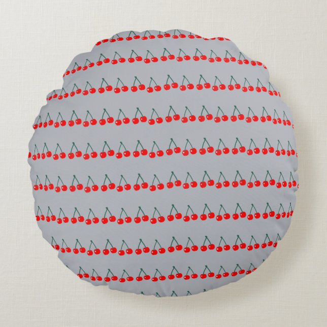 frutas vermelhas pequenas round pillow (Front)