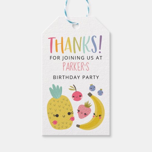 Frutti Birthday Party Thank You Favor Gift Tags