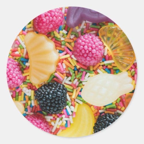 Frutti tutti candy fruit candy sprinkles cute classic round sticker