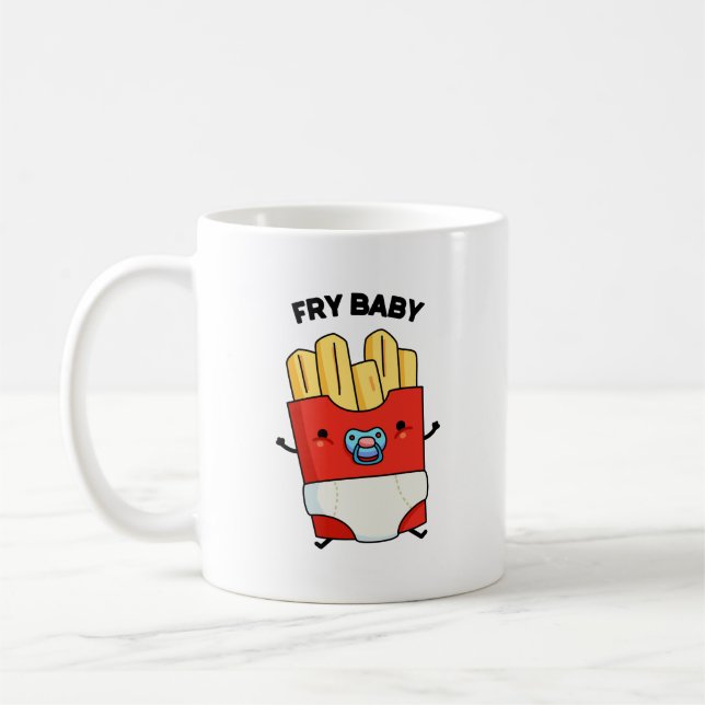Fry Baby Funny French Fries Pun  Coffee Mug (Left)