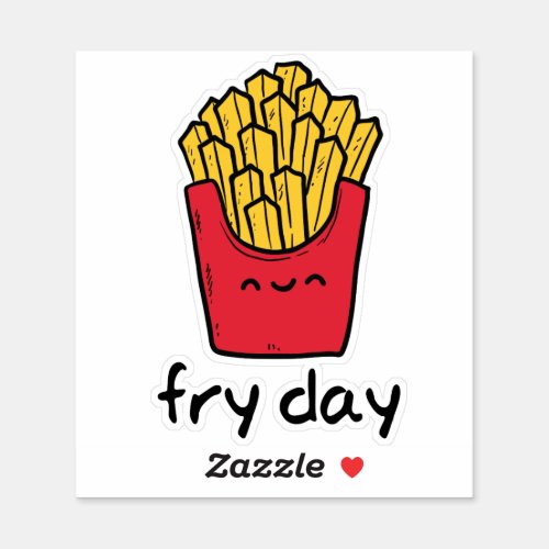 Fry day Friday funny Sticker
