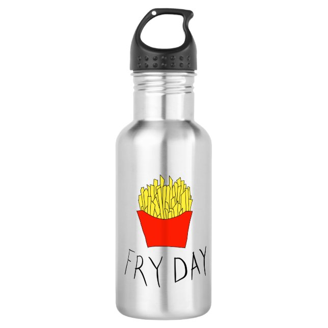 Fry day stainless steel water bottle (Front)