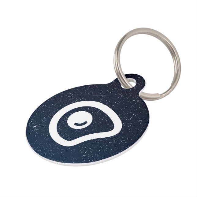 Fry Eggs Minimal Pet ID Tag (Side)