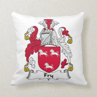 Fry Family Crest Throw Pillow
