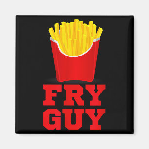 Fry Guy Fast Food Lover Fries Funny Novelty Magnet
