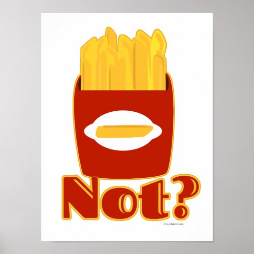 Fry Not Cheeky French Fries Design Poster