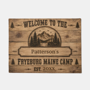 Fryeburg Maine Camp Personalized Doormat