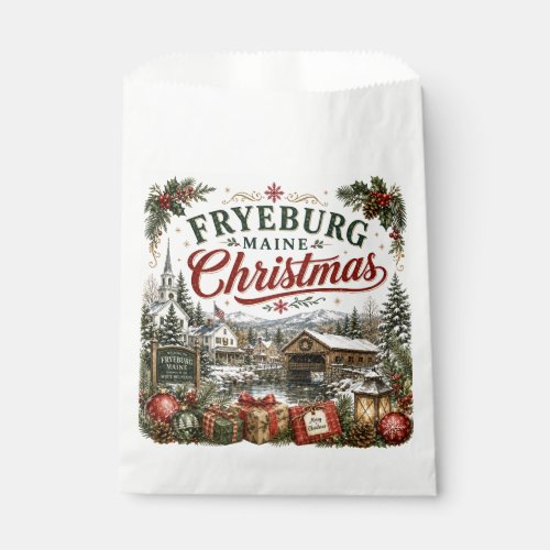 Fryeburg Maine Christmas Favor Bag