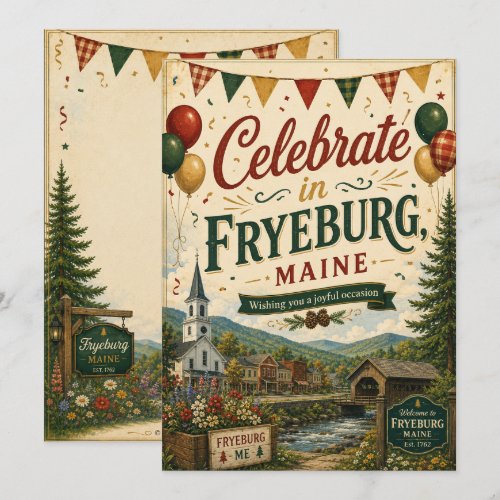 Fryeburg Maine Festive Occasion Greeting Card